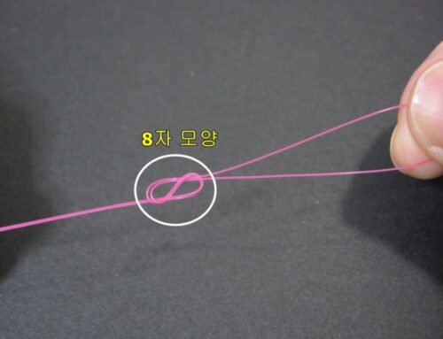 낚시의 기본매듭-간편한 8자 매듭