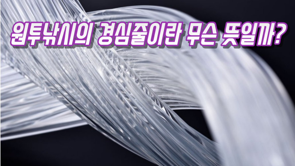 원투낚시의 경심줄이란 무슨 뜻일까?