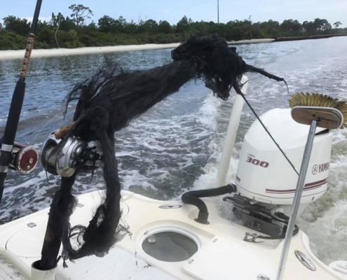 번개를 직격탄으로 맞은 낚싯대