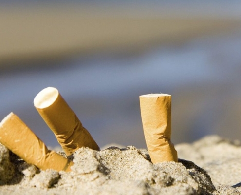 아직도 낚시터에 담배꽁초를 함부로 버리십니까?